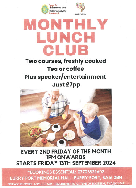 Pembrey and Burry Port - Monthly Lunch Club