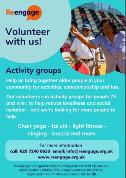 Do you have a skill or hobby that you could share for 2 hrs. a month for lonely older people?